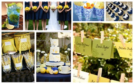 blue and yellow weddings Gardens Of Paradise